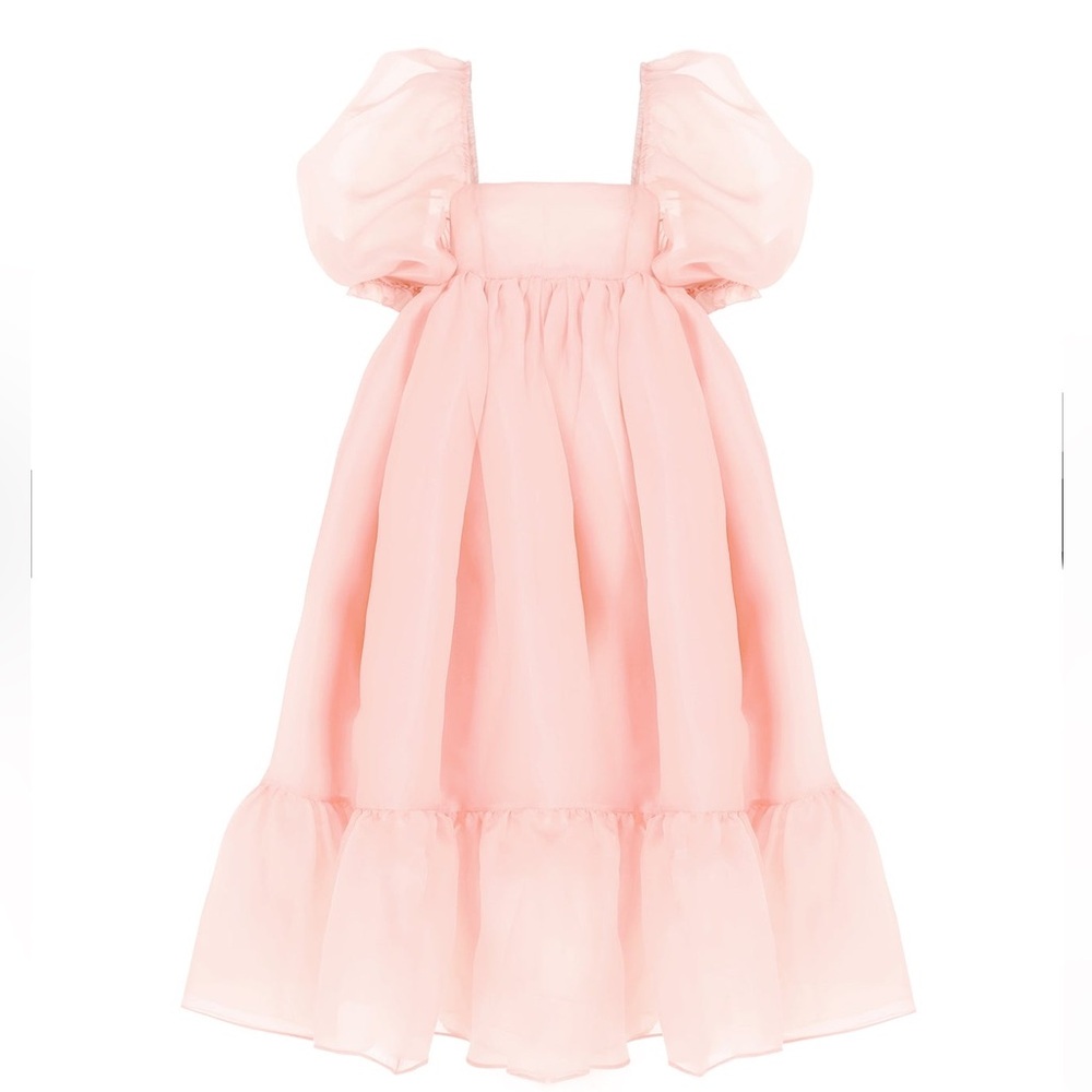 Selkie Peach French Puff Dress